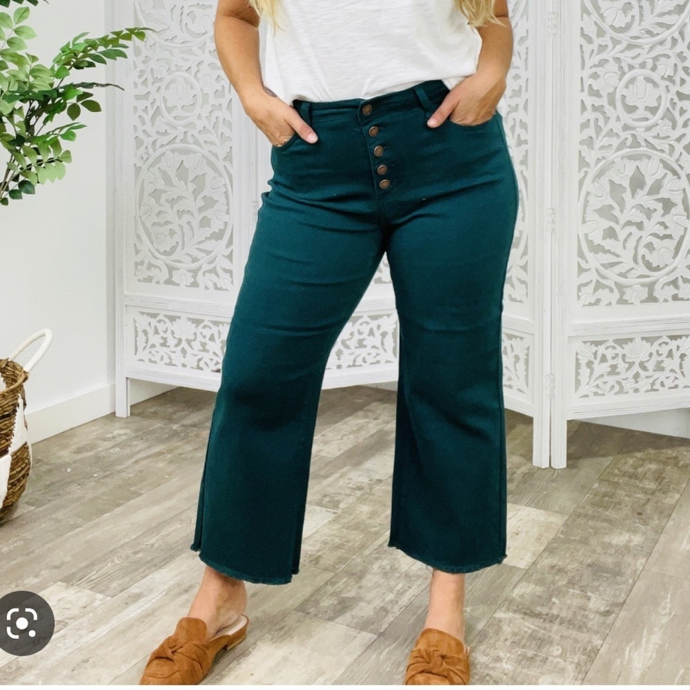 American Eagle Short boho Cropped wide  leg pants